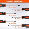 Itopfox 6-Piece Magnetic Screwdriver Set with Non-Slip Handle, Includes 3 Phillips and 3 Flat Tip Screwdrivers for DIY and Home Repairs - 2 of 4