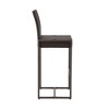 DSVIMOY Counter and Bar Stool Transitional Wicker Barstools with Footrests and Armrests for Outdoor Use, Gray, 32"*19.5"*11" - 4 of 4