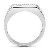 Slickblue Trendy Polished Stainless Steel Ring with Clear Grade CZ for Men - Sleek Fashion Jewelry, Size 8-13 - 4 of 4