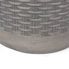CAVINAS 18.5"Concrete Outdoor Side Table,Patio End Table,Eye-Catching Accent Table for Poolside,Porch&Living Room,Minimalist Outdoor Furniture,Natural - 4 of 4