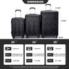 NAYSAYE Bag and Luggage Set 8 Piece Hardshell Luggage Set with Spinner Wheels and Storage Bags for Business Use, Black, 19.99"*11.91"*30.31" - 3 of 4