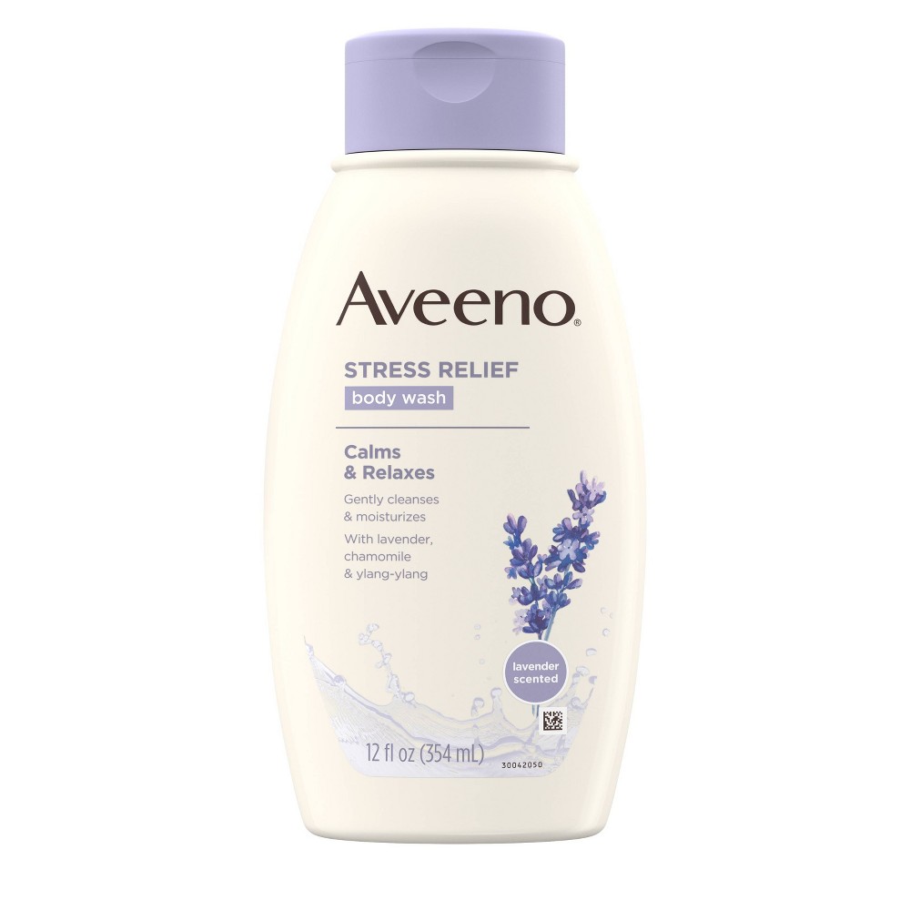 UPC 381370039556 product image for Aveeno Stress Relief Lavender Body Wash - 12 oz | upcitemdb.com