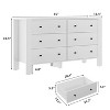 6 Drawer Dresser for Bedroom, Modern Double Dresser Organizer with Storage Drawers, Wooden Chests of Drawers for Bedroom, Entryway, Hallway - 2 of 4