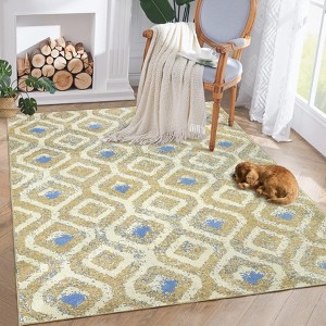 Living Room Bedroom, Abstract Plush Thick Premium Rug Shaggy Soft Plush Carpet for Kids Home Dorm - 1 of 4