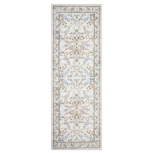 Modern Farmhouse Floral Print Area Rug for Living Room Bedroom, Modern Washable Non Slip Large Dining Room Carpet for Nursery Office Guest Room - 1 of 4