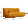 SYFERLORY Armless 3-Seat Togo THREE Seater Large Bean Bag Sofa，Yellow - 2 of 4