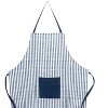 Kitchen Apron – Polyester Blue and White Stripes – 50" Height for Cooking By Melrose - 2 of 3