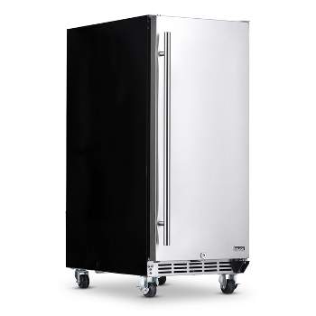 NewAir 24 in. 160 Can Built-In Outdoor Cooler Fridge with Auto-Closing Door  and Easy Glide Casters Weatherproof Stainless Steel NOF160SS00 - The Home  Depot