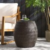 GDFStudio Ellison Outdoor Wicker Barrel Side Table, Multibrown - 2 of 4