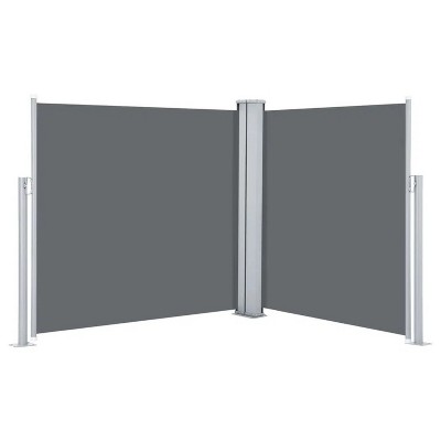 Gray Retractable Side Awning Anthracite 47.2"x236.2"
