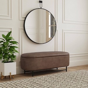 HomePop Ellipse Storage Bench with Metal Legs - 1 of 4