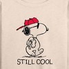 Women's - Peanuts - Snoopy Still Cool Lightweight French Terry Wide Neck Long Sleeve Shirt - 2 of 4