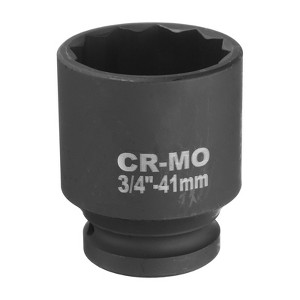 Unique Bargains 40CR Metric High Torque 3/4 Inch Driver Wrench 12 Point Impact Socket - 1 of 4