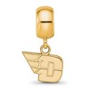 Black Bow Jewelry 14k Yellow Gold Plated Sterling Silver Dayton Flyers NCAA Bead Charm - 3 of 4