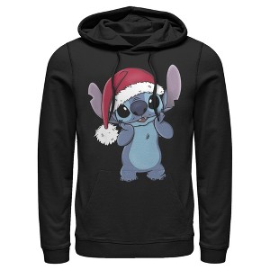 Men's Lilo & Stitch Santa Surprise Pull Over Hoodie - 1 of 4