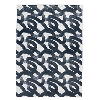 5'x7' Chalmers Faux Rabbit Rug Black/white - Linon : Target