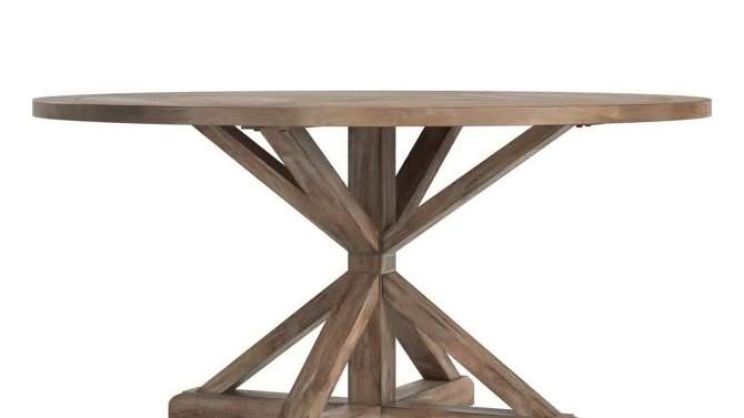 Sierra Round Dining Table Wood Brown - Inspire Q, 2 of 10, play video