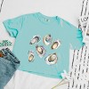 Simply Sage Market Oysters Watercolor Boxy Crop Top - 3 of 4