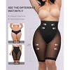 SHAPELLX Butt Lifting Shapewear for Women Tummy Control Body Shaper Faja Shorts High Waisted Girdle Mesh Compression Panties—Black 38 - 3 of 3
