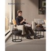 LUIZ Collection - Ottoman Footstool, Round Ottoman, Vanity Chair Stool, Footrest, Reversible Top, Side Table - 2 of 4