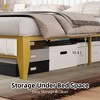 Bed Frame with Storage Headboard and Charging Station, Metal Platform Bed Frame with Led Lights, No Box Spring Needed, Metal Support, Easy Assembly - 3 of 4