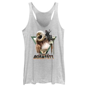 Women's Star Wars: The Book of Boba Fett Bantha Ride Boba Racerback Tank Top - 1 of 4
