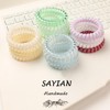 4 pcs Flower pattern Phone Circle Coil Hair Ties, Mixed color Hair circle, and Cute Hair Accessories - Perfect for Girls and Women - 3 of 3