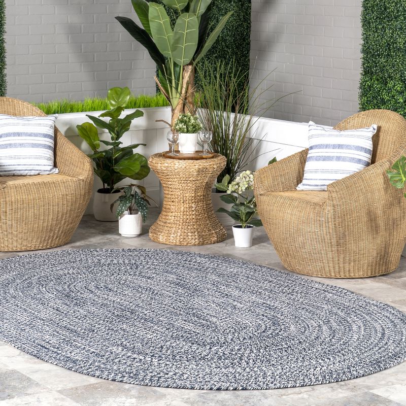 nuLOOM Wynn Braided Indoor and Outdoor Area Rug for Patio Garden Living Room Bedroom Dining Room Kitchen, 2 of 10