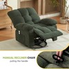 Massage Swivel Recliner Chair w/ Vibration Massage & Lumbar Heating, 350LBS Oversized Rocker Recliner Single Sofa with Side Pocket & USB Charge Port - 4 of 4