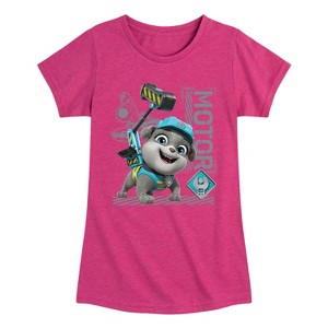 Girls' - Paw Patrol - Rubble & Crew Fitted Short Sleeve Graphic T-Shirt - 1 of 4