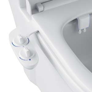 Bidet Attachment for Toilet, Self-Cleaning Dual Nozzle with Adjustable Water Pressure, Rear Wash Toilet Seat Attachment, - 1 of 4
