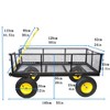 FURNIinspire Wheelbarrows And Lawn Carts Large Garden Cart For Transportation, Ideal For Outdoor Activities, Yellow And Black, 55“*24"*44.5" - 3 of 4