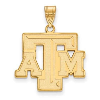 Black Bow Jewelry 14k Yellow Gold Texas A&M Aggies NCAA Large Pendant
