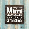 Slickblue They Call Me Mimi Wood Sign – Rustic Knotty Pine 7x7 Wall Decor for Grandma, Multiple Colors - 2 of 3
