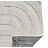 Home Mart Goods 2x3 Ivory Light Cream Waves Soft Pile Boho Minimal Door Mat Area Rug - 4 of 4