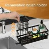 LunaLulinlk Sponge Holder for Kitchen Sink, 360°Self Drain Kitchen Sponge Caddy Organizer with Removable Dishcloth Rack - 3 of 4