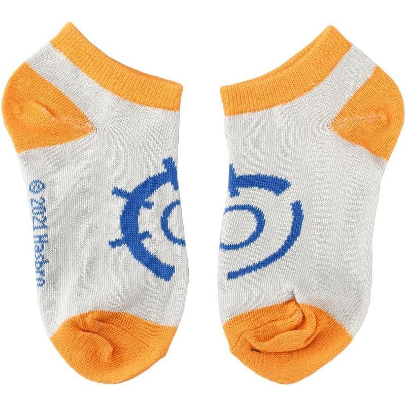 Nerf Nation Boys Casual Ankle Socks Orange Blue White 6-pack Blue, 3 of 8