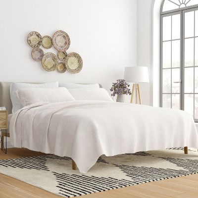 Linen Blend Premium Luxury Solid 4PC Bed Sheets Set - Becky Cameron