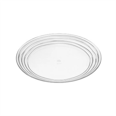 9 Inch Plastic Dessert Plates Set of 4, Crystal Clear Plastic Plates