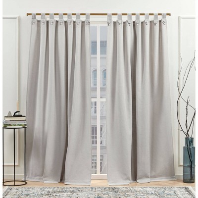 Set of 2 New York Peterson Light Filtering Tuxedo Tab Top Curtain - Nicole Miller