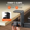VEVOR Clamp on Keyboard Tray Under Desk, Desk Keyboard Tray Slide out with Sturdy No-drill C Clamp Mount,26.8x11 in Slide-out Computer Drawer,Black - 4 of 4