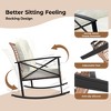 3-Piece Rocking Bistro Set with 2 Cushioned Chairs & Coffee Table, Outdoor Rocker Patio Set for Porch, Lawn, Pool, or Garden - 4 of 4