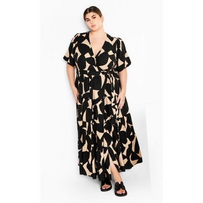 Women's Plus Size Jezebel Maxi Dress - black | CITY CHIC