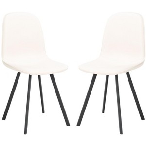 Ellery Dining Chair (Set of 2) - DCH2002 - Beige/Black - Safavieh - 1 of 4