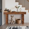 63" Narrow Console Table with Storage & Open Shelves, Minimalist Vintage Sofa Table for Hallway, Living Room, Foyer, Bedroom - 2 of 4