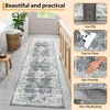 Machine Washable Area Rug for Bedroom Foldable Ultra Thin Low Pile Carpet Non Slip Indoor Floor Cover - 3 of 4