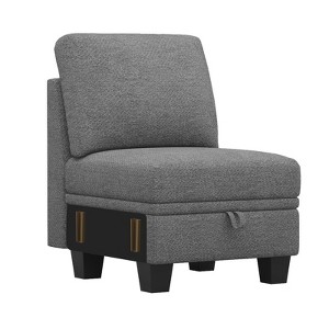 Belffin 22.8 Single Seat Module - Compact Chenille Sofa with Hidden Storage & Tool-Free Assembly - 1 of 4