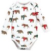 Hudson Baby Unisex Baby Cotton Long-Sleeve Bodysuits, Moose Be Christmas - 4 of 4