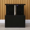 YIYIBYUS S-Shaped End Table with LED Lights Black Nightstand Storage Shelf - 3 of 4