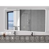 60"x36" Medicine Cabinet with LED Mirror, Surface/Recessed Mount, Defogger, Memory, 3-Color Lighting, USB & Outlet, Dimmer, Storage,R - 2 of 4